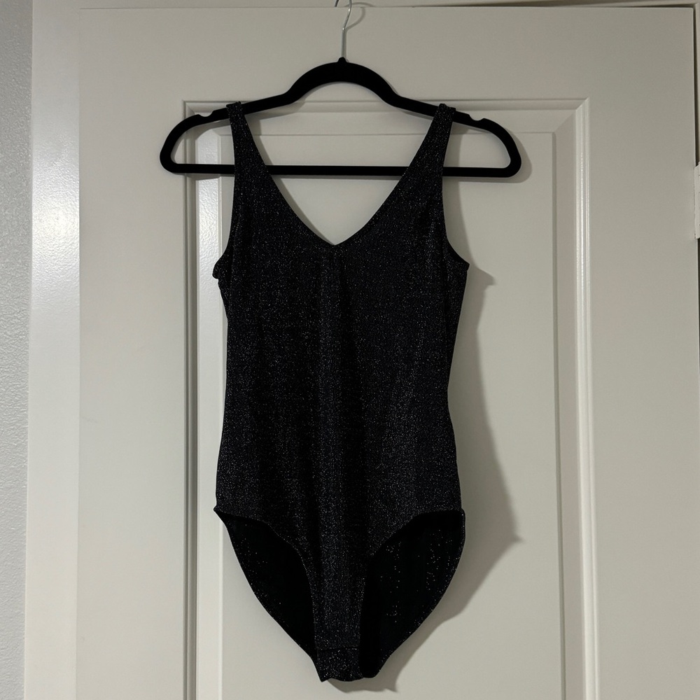 Wild fable glitter sleeveless bodysuit